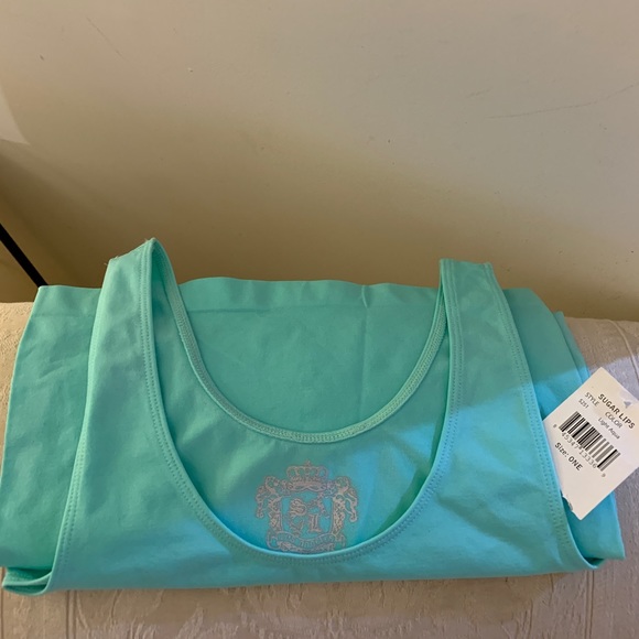 Sugar lips Tank top size 1 Juniors. Light aqua - Picture 2 of 5